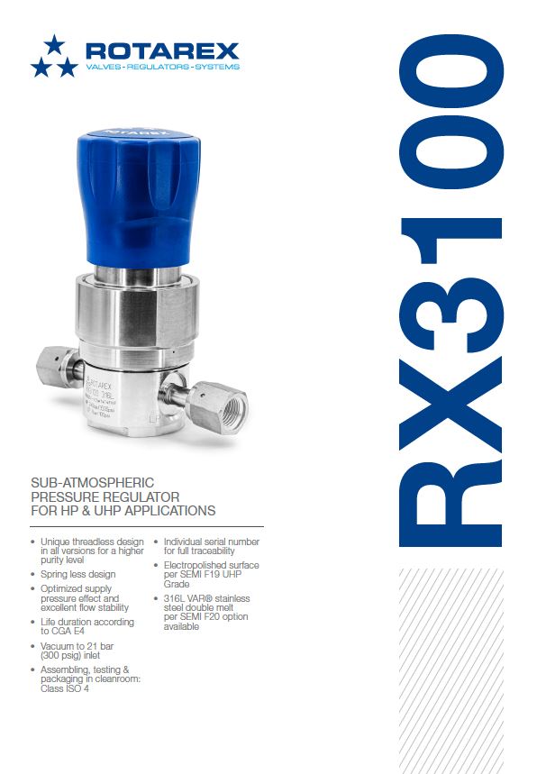 RX3100 UHP Pressure Regulator