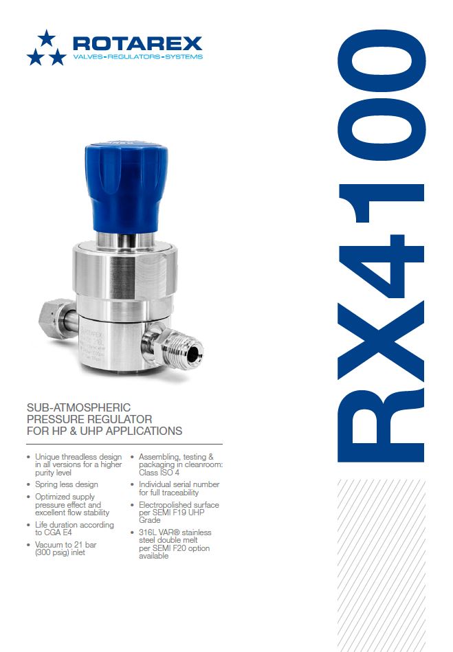 RX4100 UHP Pressure Regulator